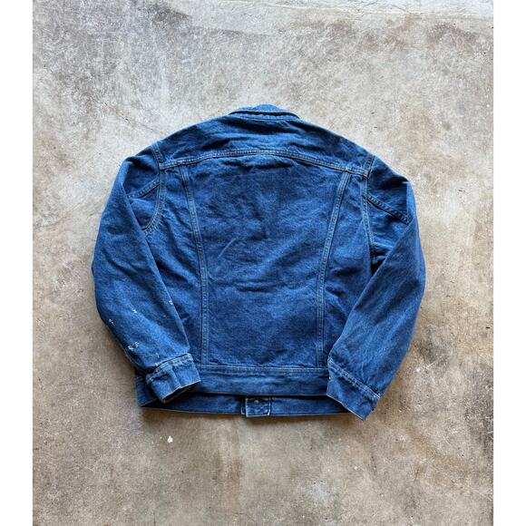 Vintage 90s Lee Denim Trucker Jean Jacket Size 40 Regular Size Medium - Picture 2 of 8